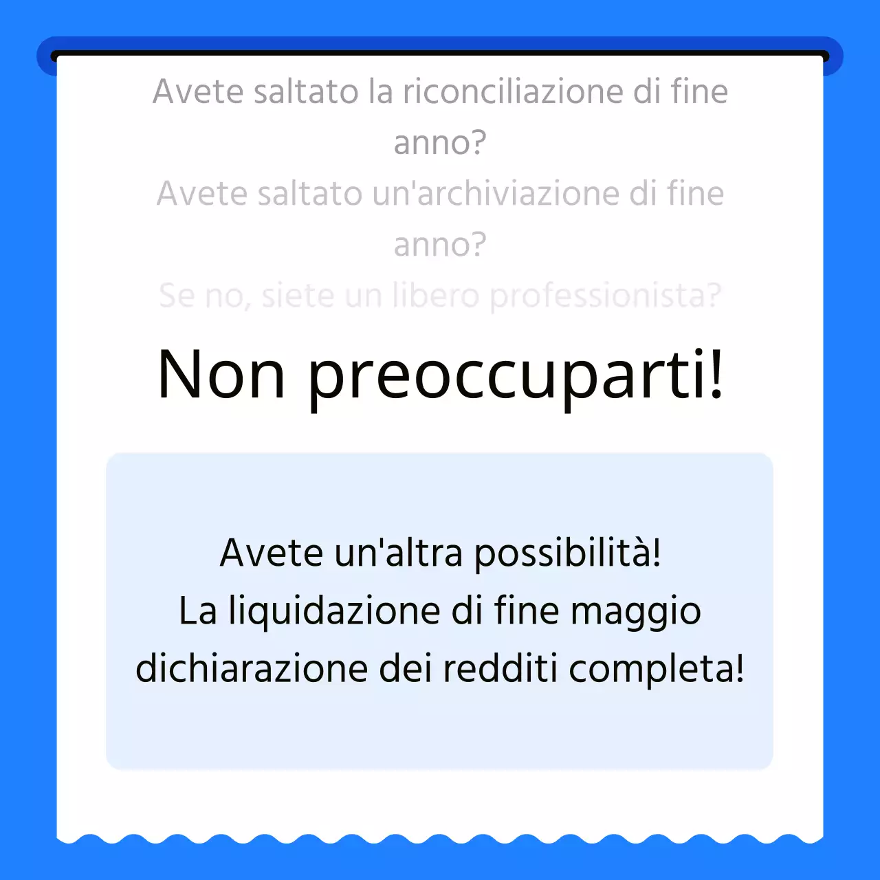 Un'introduzione minimalista alla contabilità fiscale in blu e azzurro