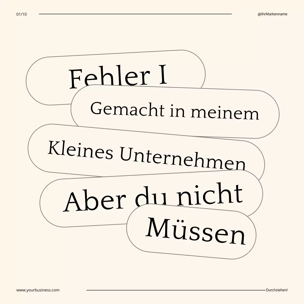 Beige und Schwarz Minimal Business Self-Growth Tips Guide