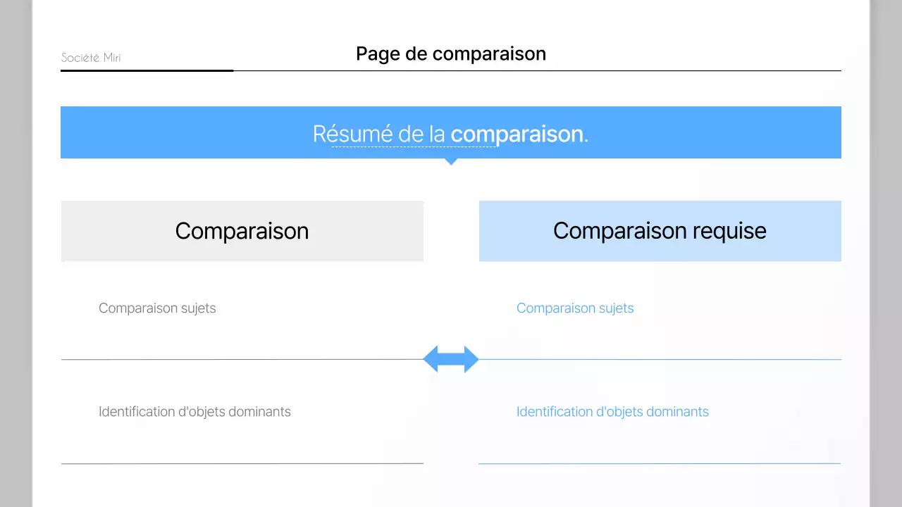 Un rapport d'entreprise simple en bleu et gris