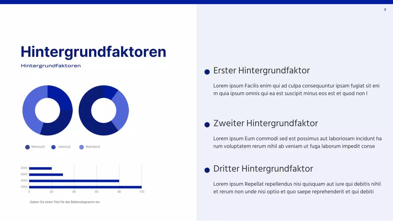 Ein einfacher Bericht in Blau und Weiß
