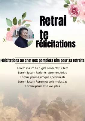 Lettre simple de départ à la retraite d'un pompier en jaune