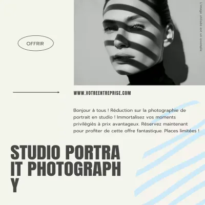 Tendance gris et bleu studio photo publicitaire moderne