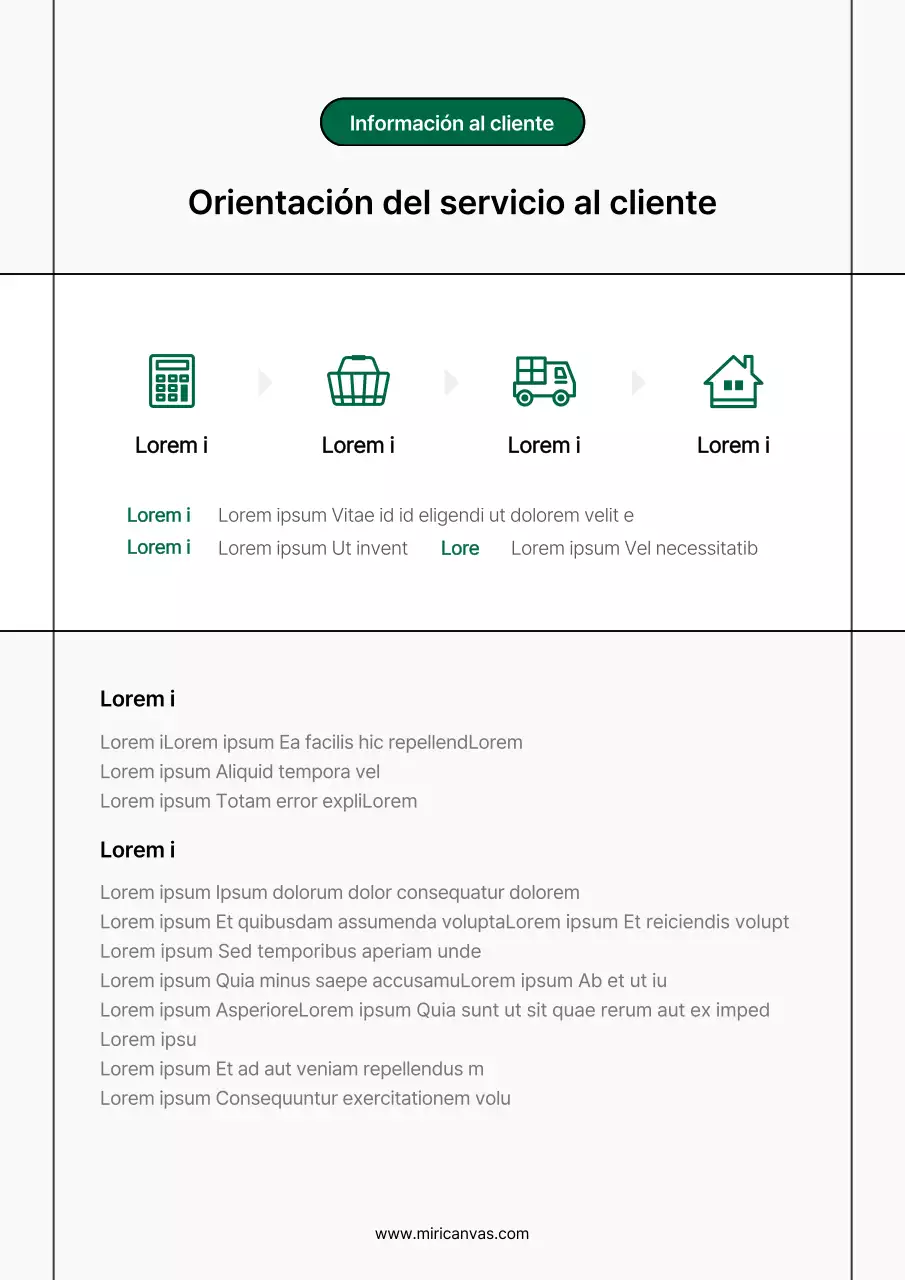 Un sencillo albarán verde y blanco de un centro comercial