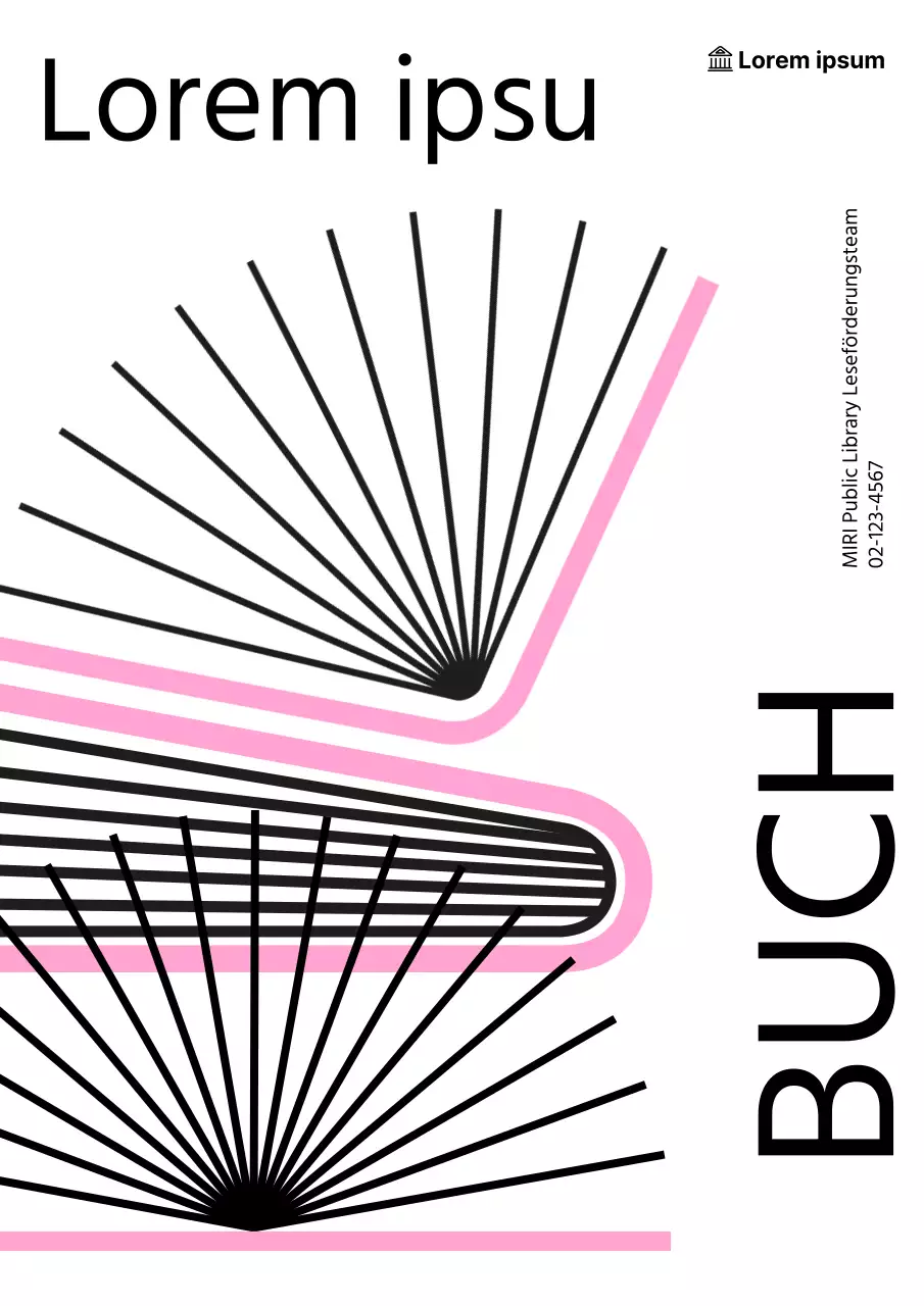 Förderung einer weißen, minimalistischen Bibliothek