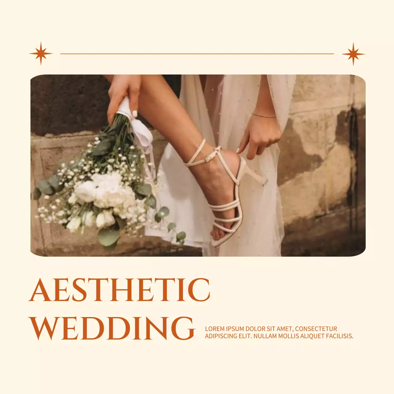 Beige Aesthetic Wedding Invitation Social Media Post