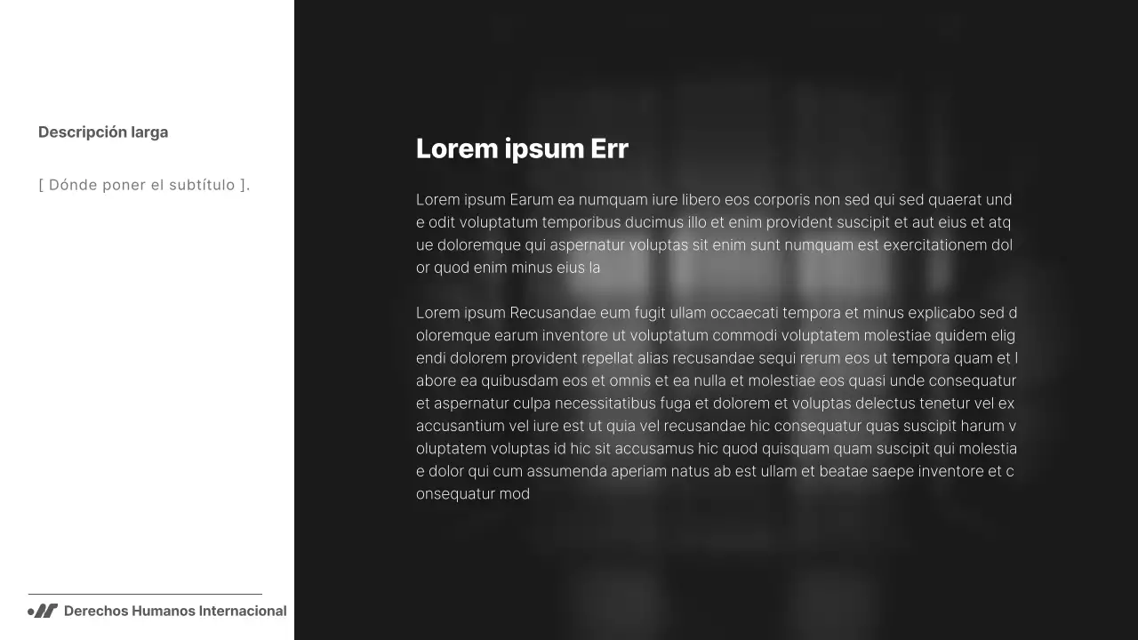 Informe en blanco y negro, sencillo pero contundente, para las ONG