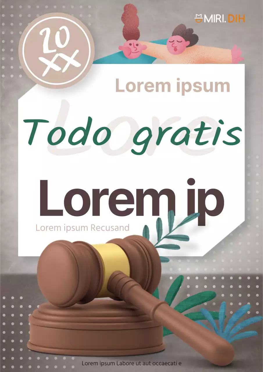 Un anuncio de asesoramiento jurídico marrón y verde inspirado en el pop-art