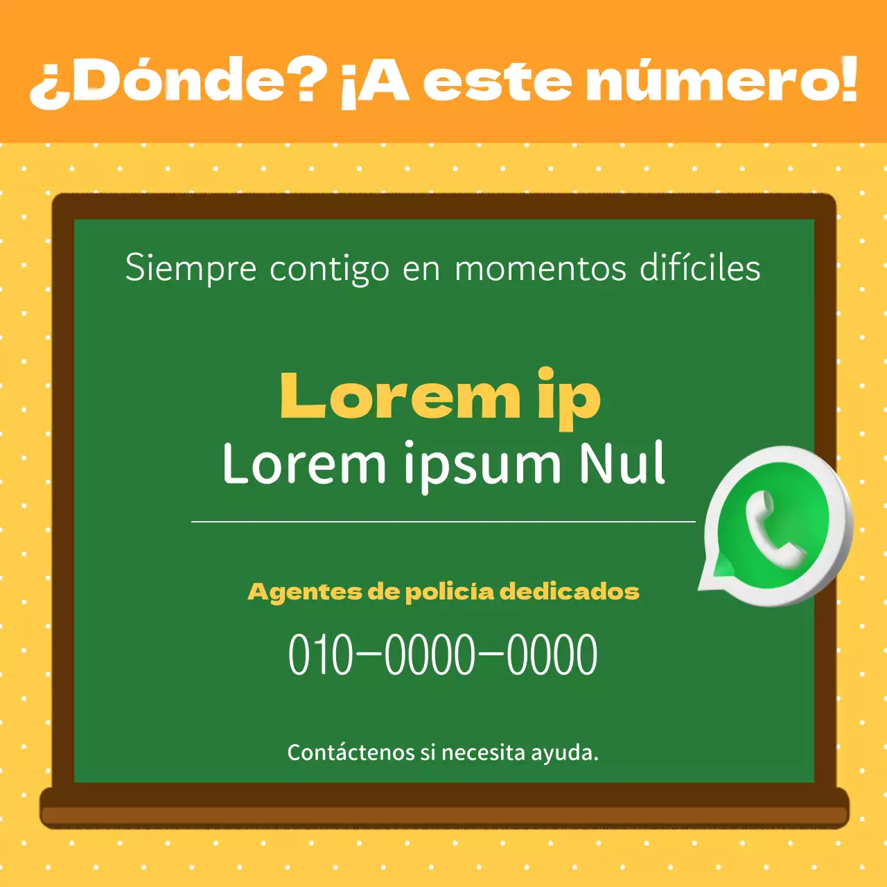 Una bonita campaña amarilla y naranja de asesoramiento sobre la violencia escolar