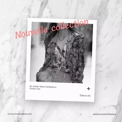 Promouvoir le collage de photos de mode moderne en gris