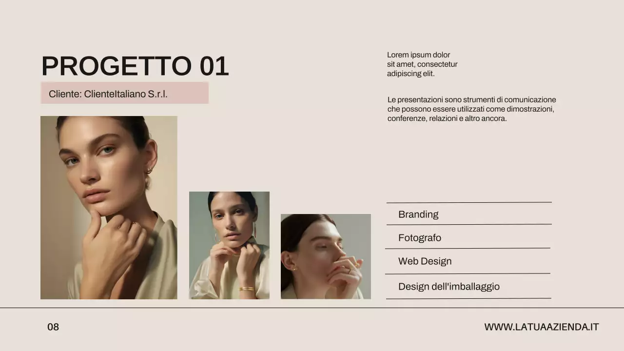 Portafoglio di design creativo minimalista beige e nero