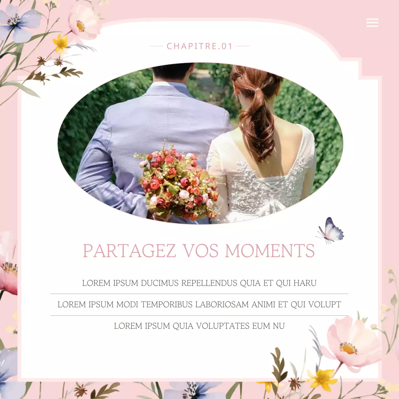 Promouvoir une marque de mariage luxueuse en rose