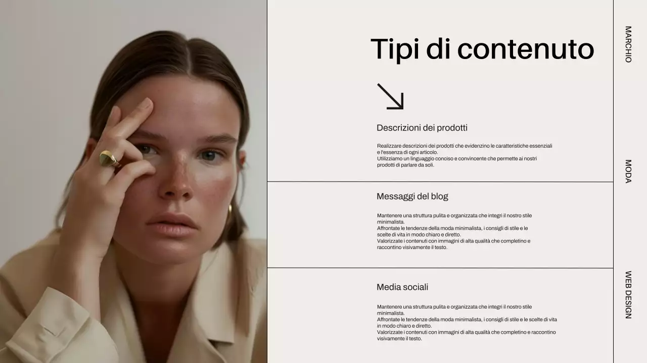 Strategia di guida allo stile del marchio moderno Ivory