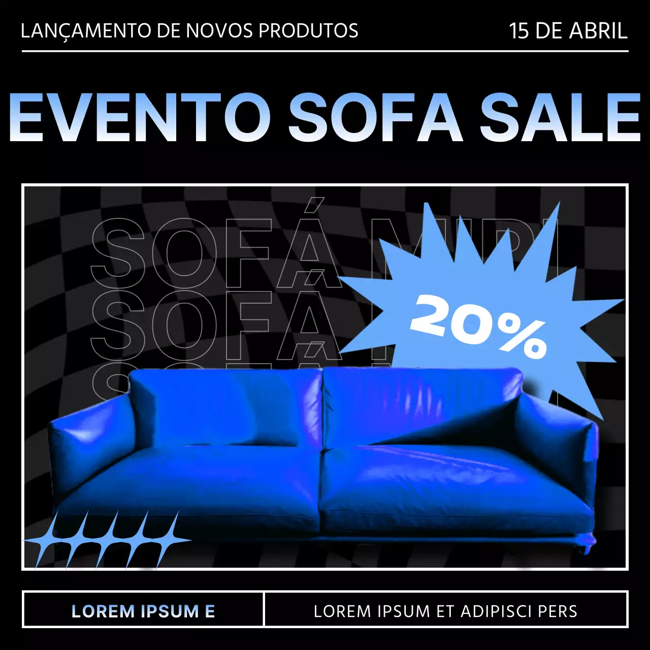 Promover o lançamento de um novo produto em azul claro e branco ao estilo cyberpunk