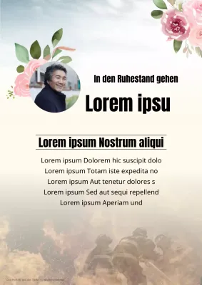 Einfacher Feuerwehr-Ruhestandsbrief in Gelb