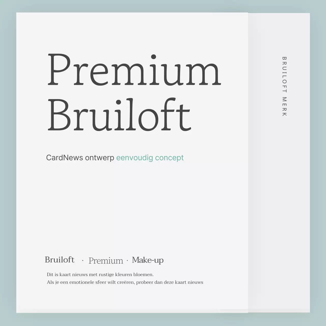 Promoot een eenvoudig trouwmerk in lichtblauw