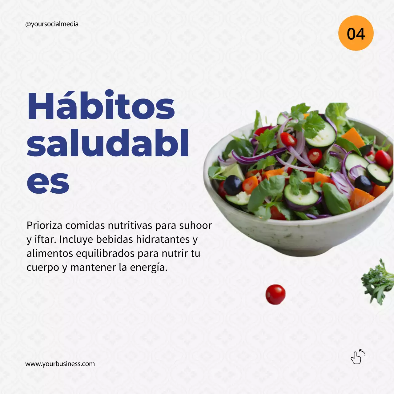 Azul Naranja Guía de consejos sencillos para el Ramadán