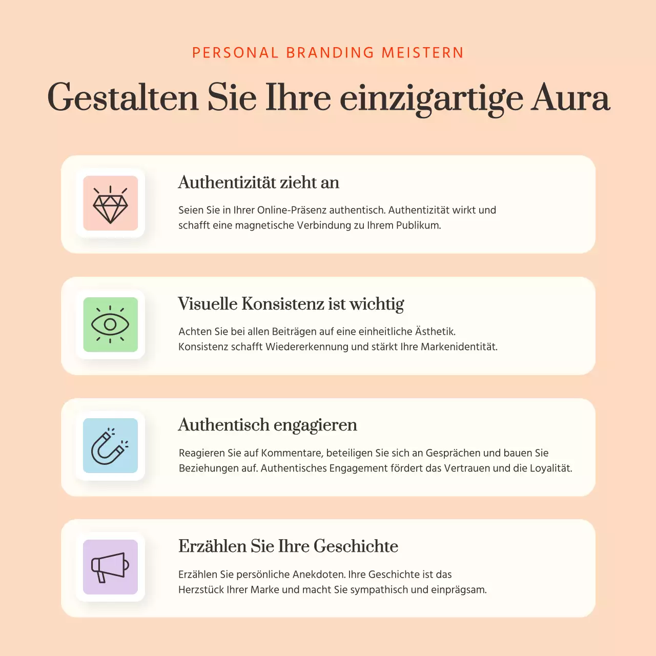 Beige Minimal Personal Branding Tipps Infografik Leitfaden