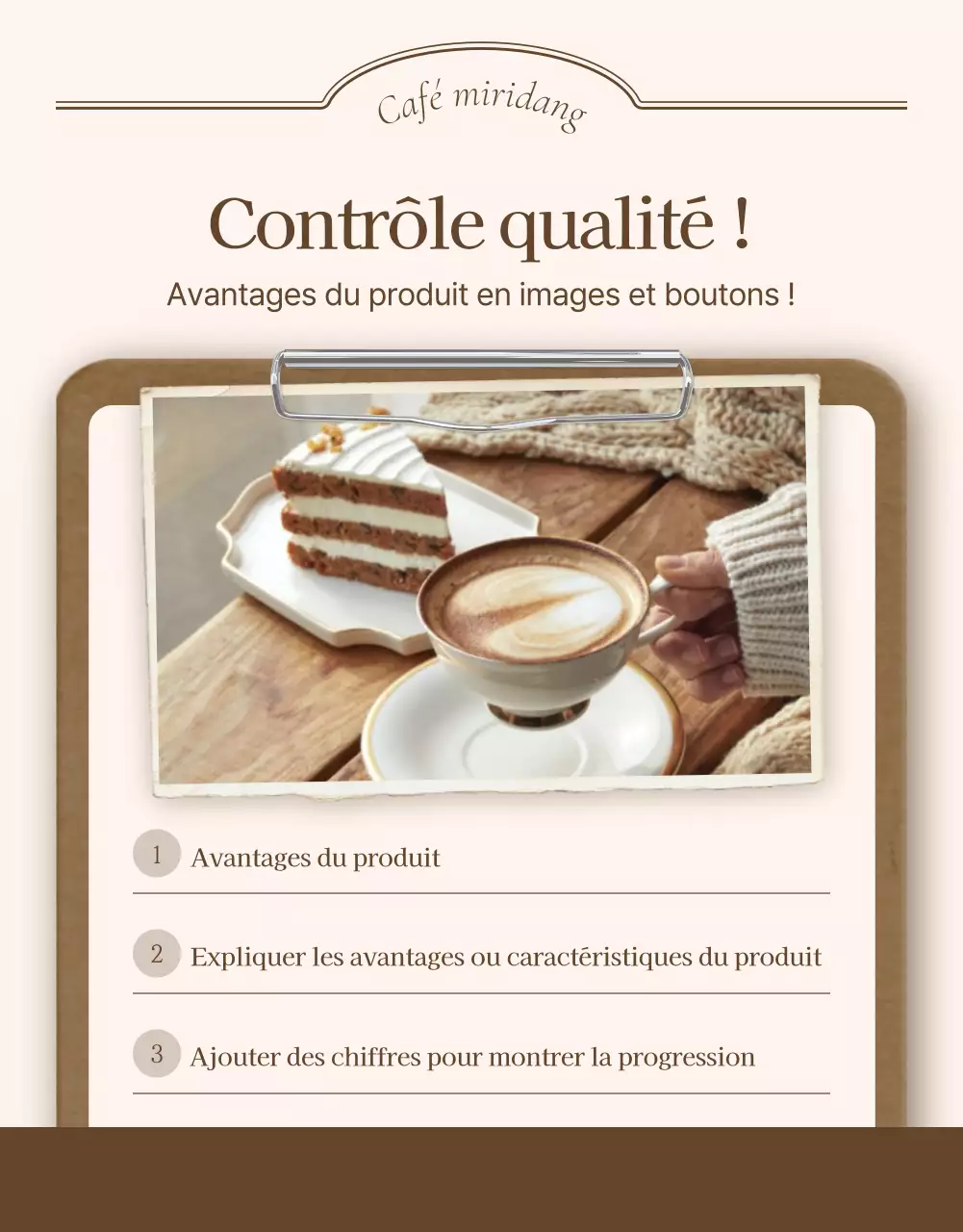 Promouvoir un concept de café-boulangerie vintage dans les tons ivoire et beige