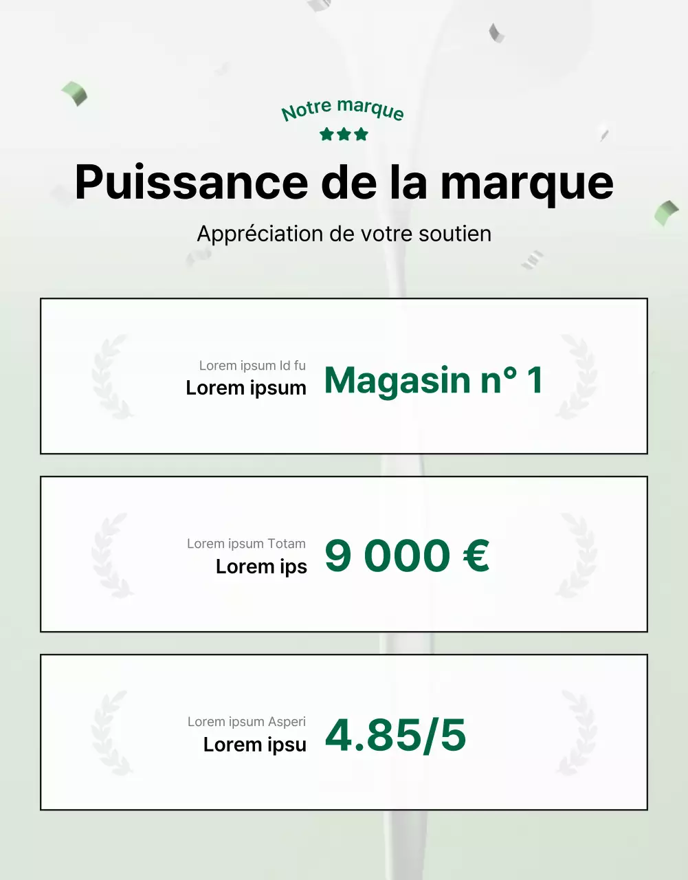Promouvoir une simple page d'introduction verte et blanche pour des cosmétiques naturels