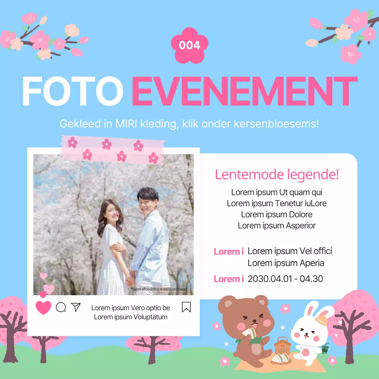 Promoot een mooie voorjaarsuitverkoop in lichtblauw en roze