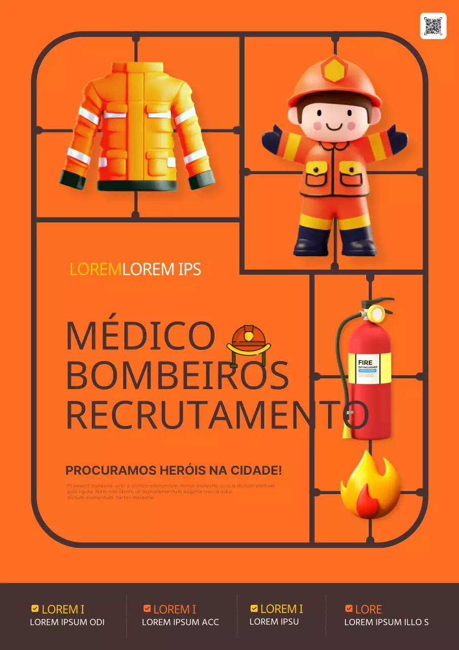 Promover o recrutamento dos bombeiros voluntários laranja e castanho