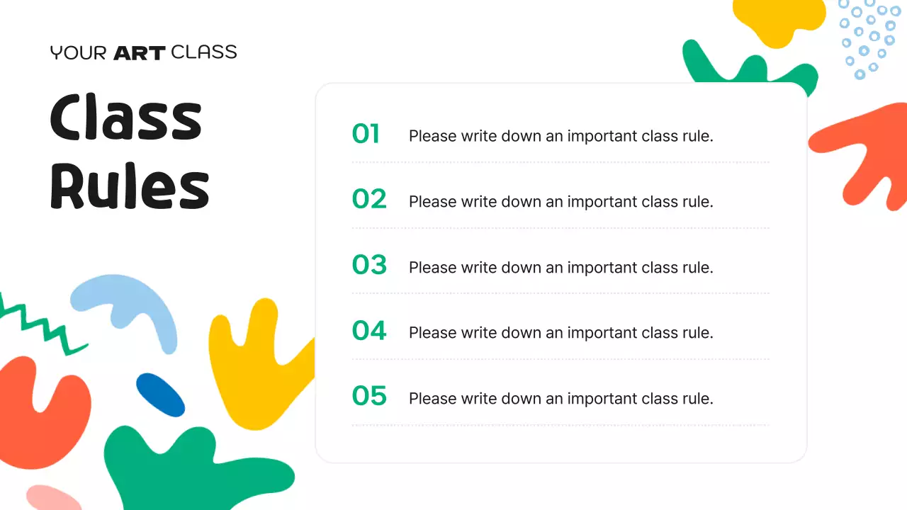 Colorful Playful Art Class Invitation Presentation