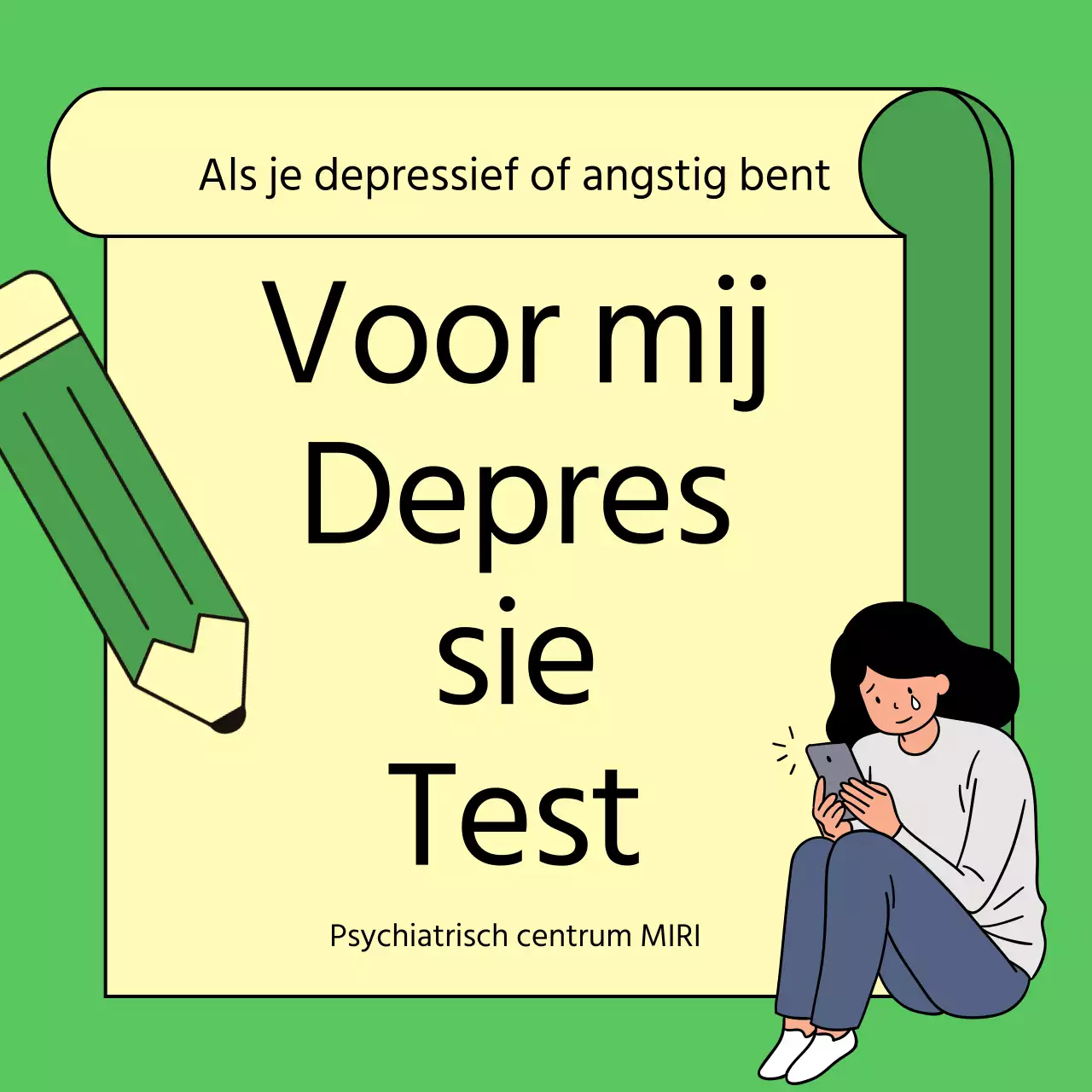 Een eenvoudige groen-gele depressietest voor zelfbeoordeling post