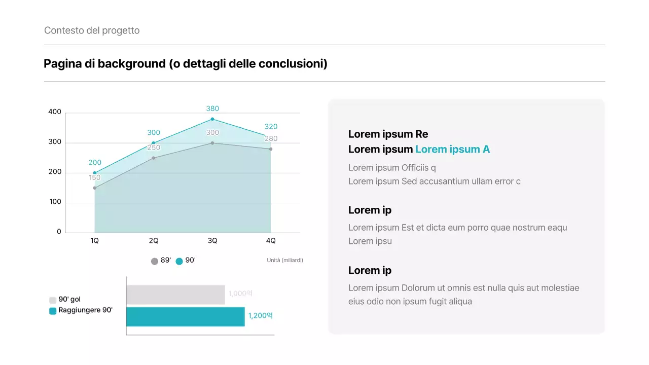 Un semplice rapporto aziendale in bianco e menta