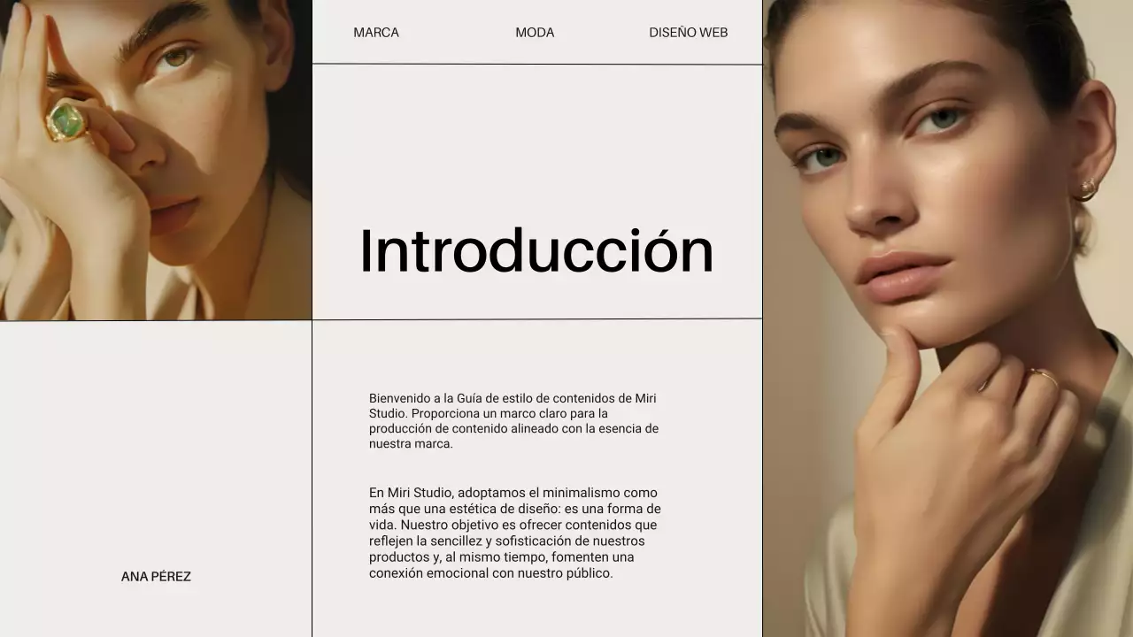 Estrategia de la guía de estilo de la marca moderna Ivory