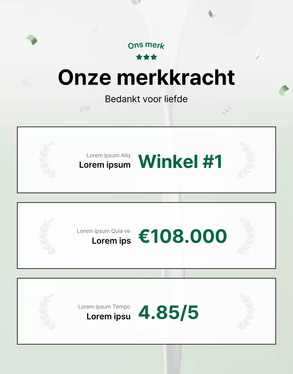 Een eenvoudige groen-witte intropagina voor natuurlijke cosmetica promoten