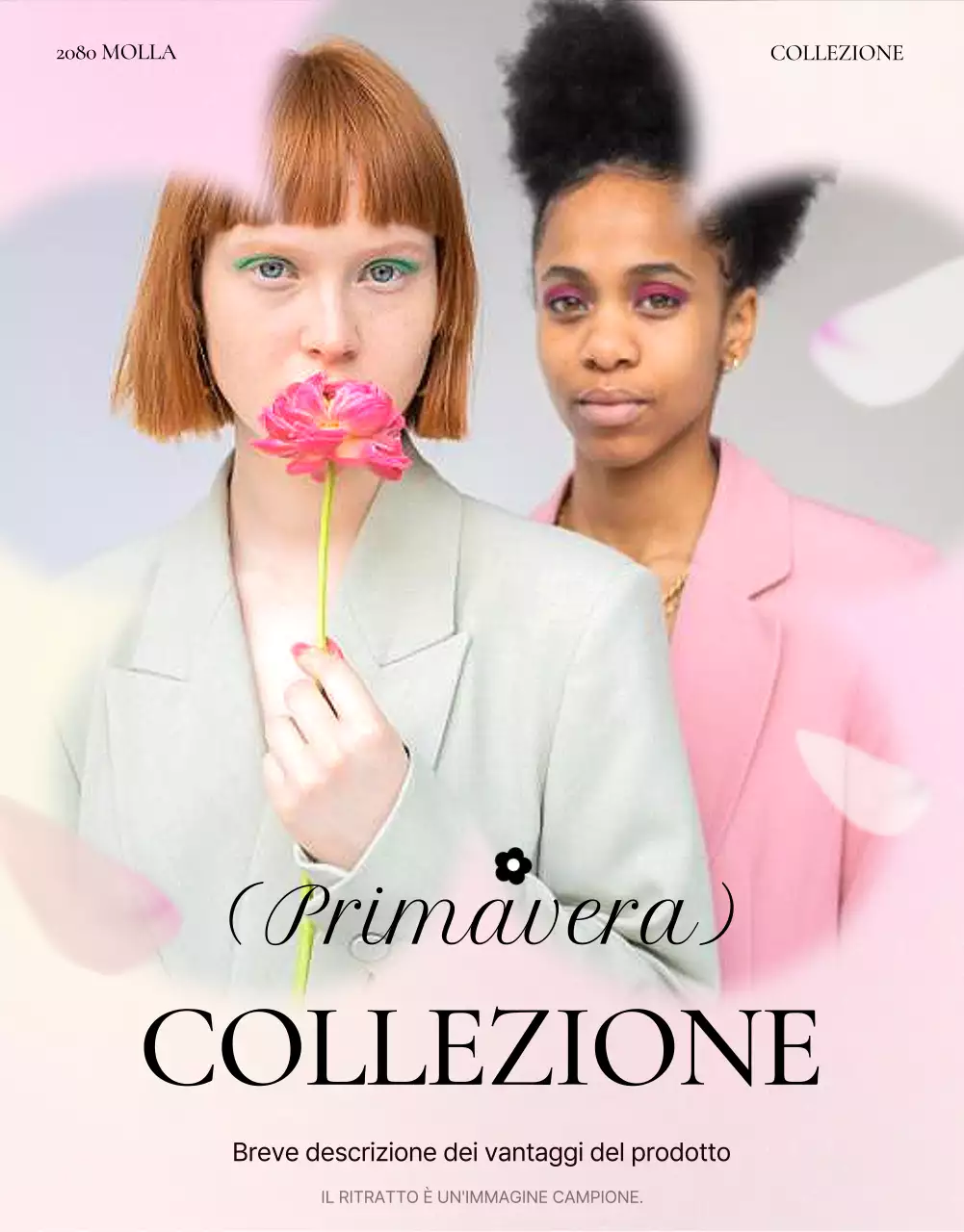 Promuovere una copertina trendy e alla moda in rosa