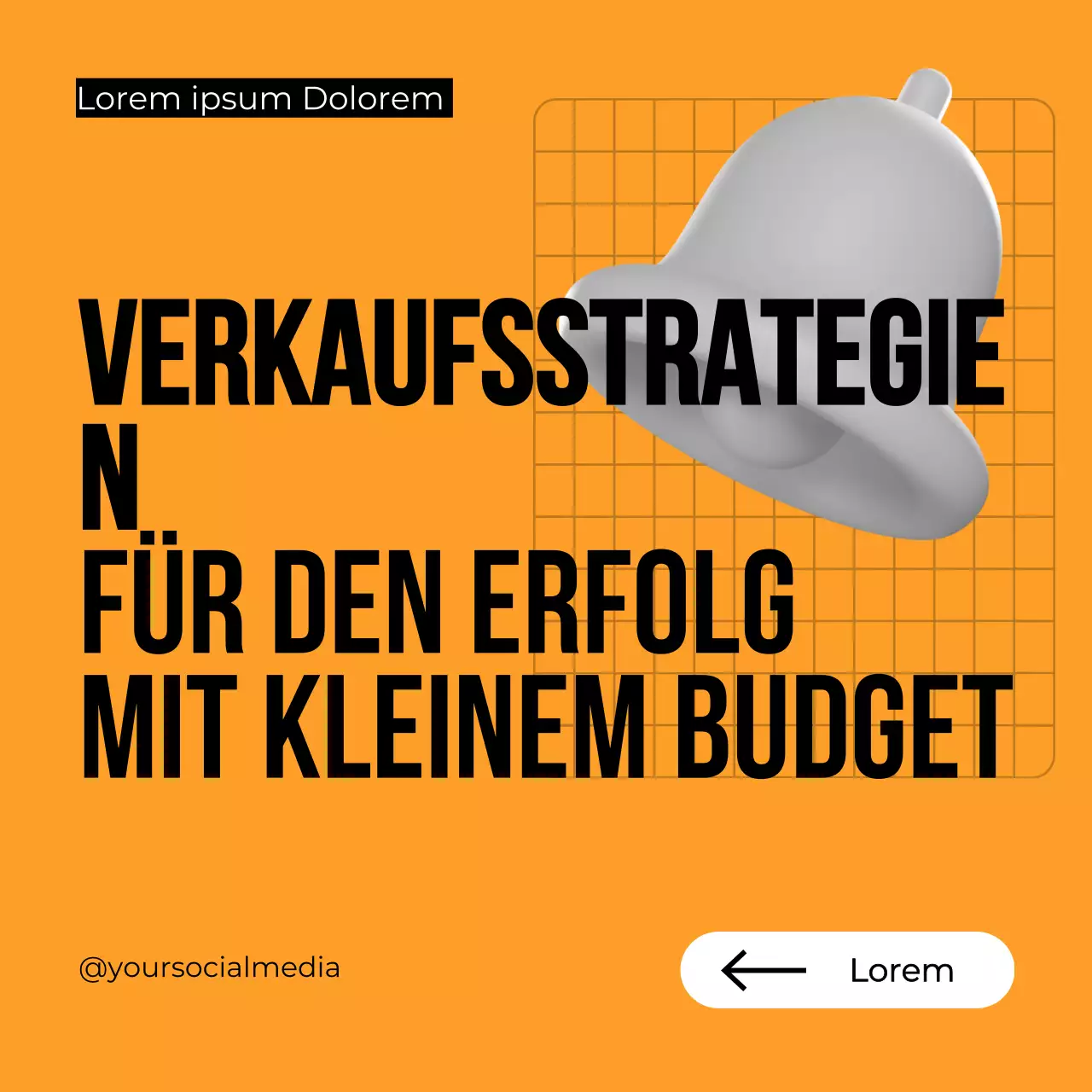 Orange-grauer Leitfaden für eine mutige Verkaufsstrategie für kleine Unternehmen