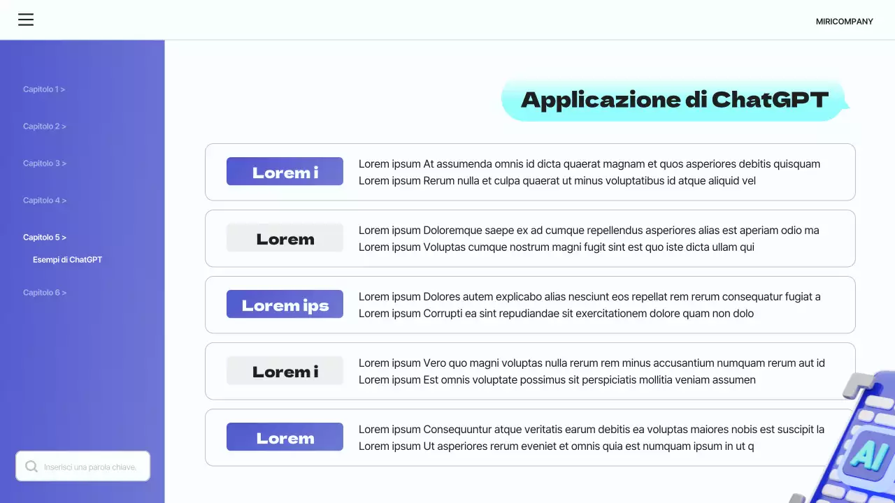 Una semplice introduzione blu e azzurra a ChatGPT