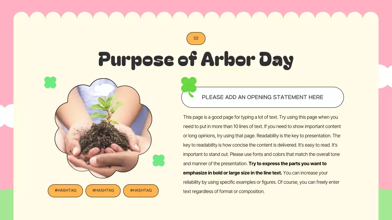 다채로운 우아한 Arbor Day 제안 프레젠테이션