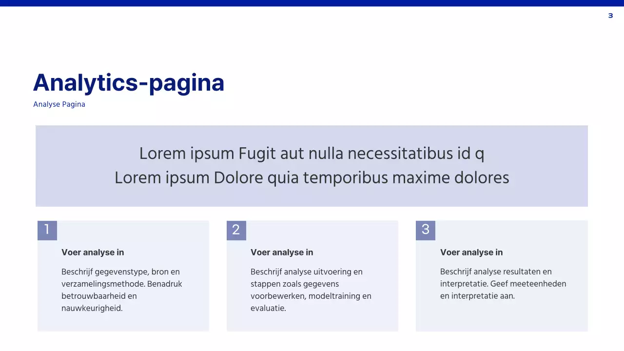 Een eenvoudig rapport in blauw en wit