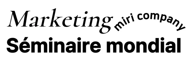 Séminaire de marketing d'entreprise avec concept de typographie noire