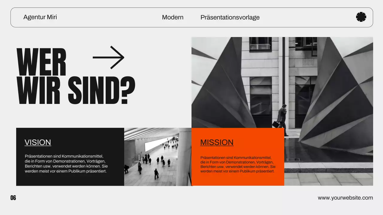 Orange und Schwarz Modernes Grafikdesign Kreatives Portfolio