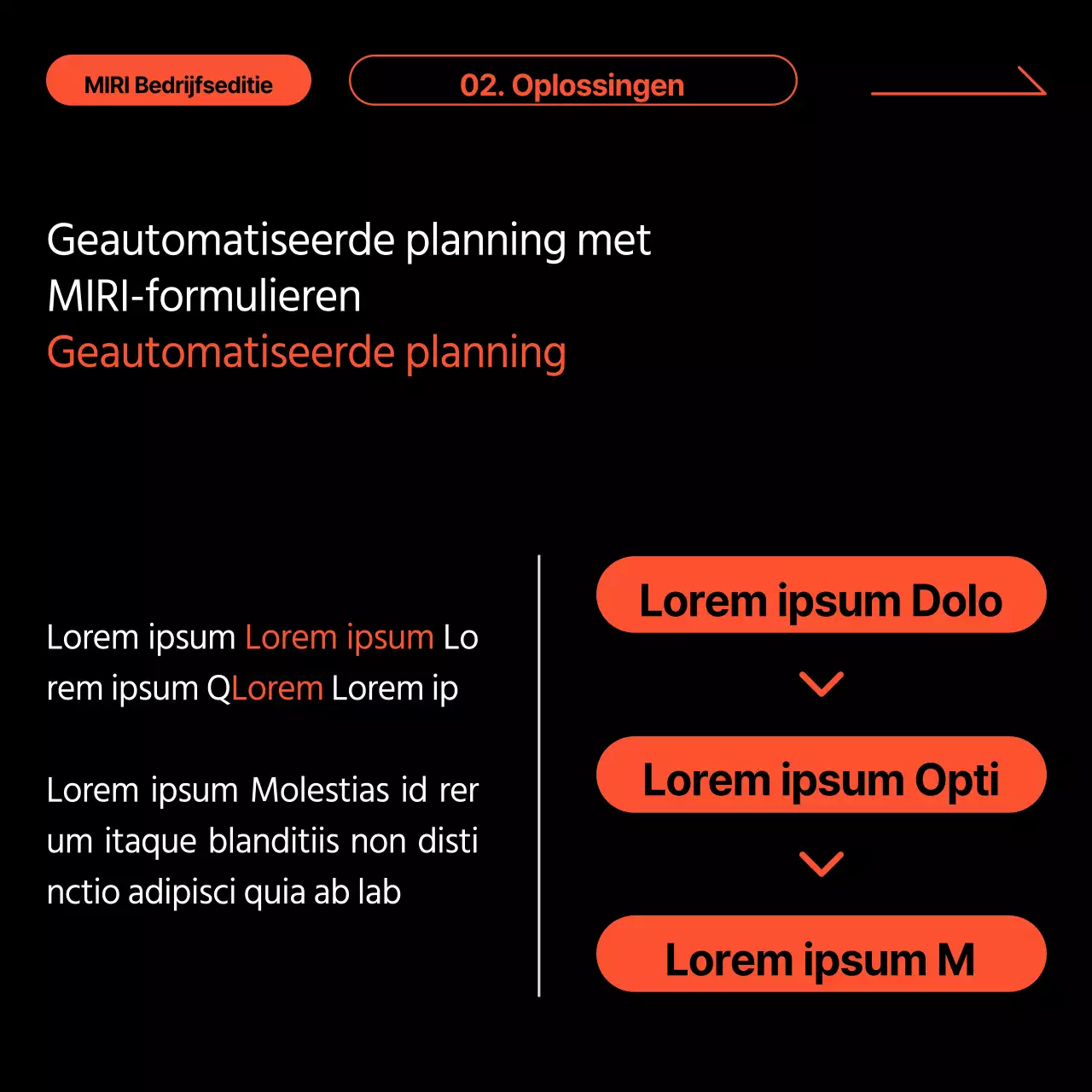 Succesverhalen van klanten in zwart en oranje promoten
