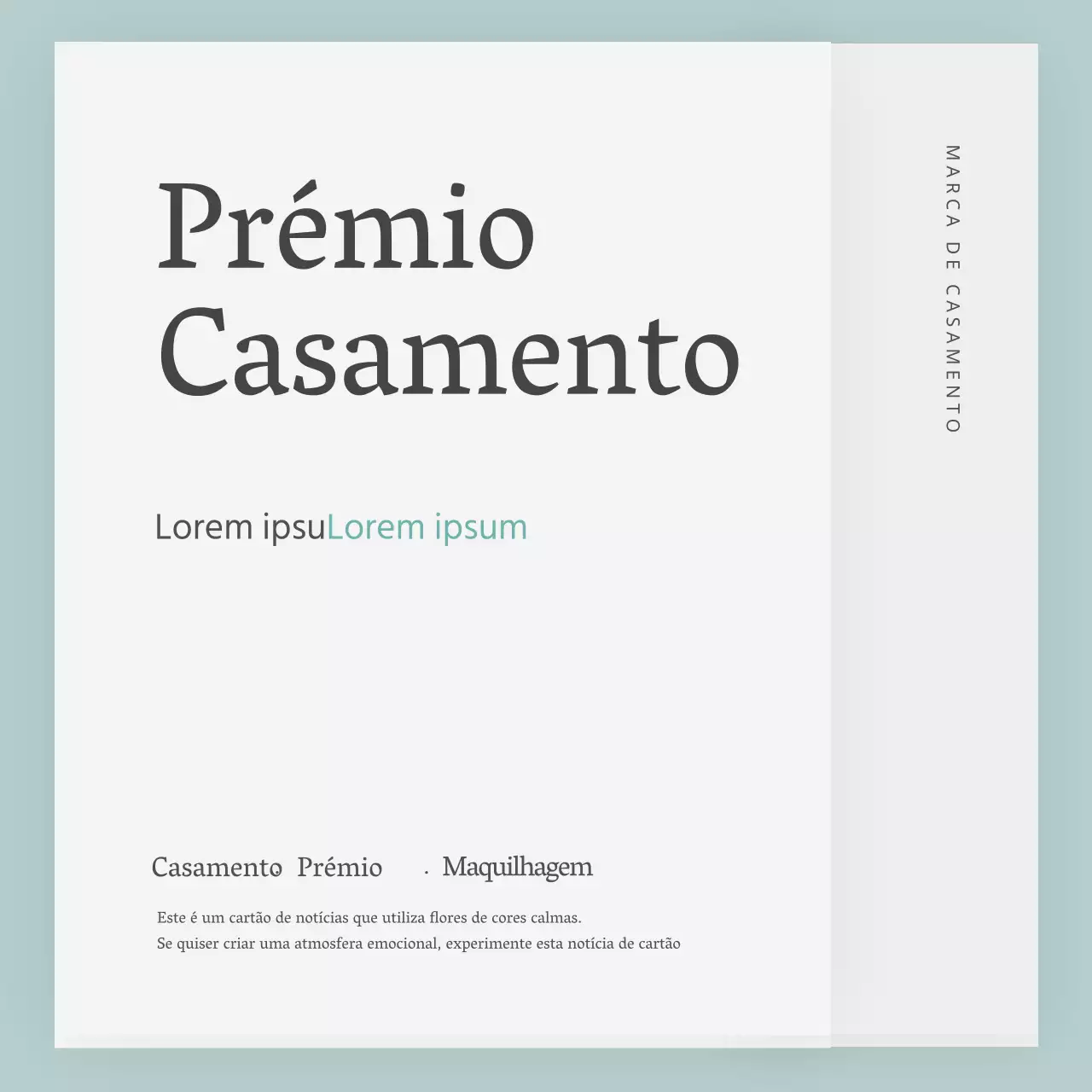 Promover uma marca de casamento simples em azul claro