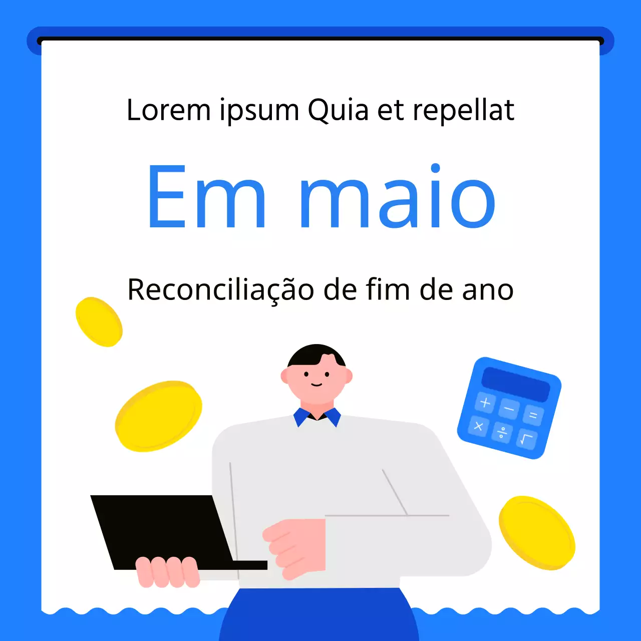 Uma introdução minimalista à contabilidade fiscal em azul e azul claro