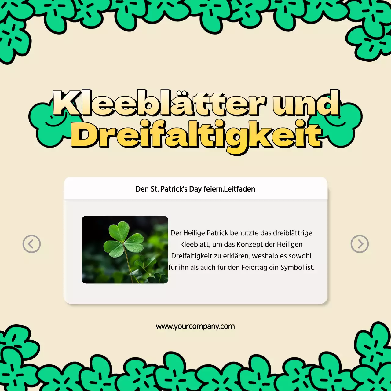 Gelb und Grün Natur Charmante Werbung für den St. Patrick Day