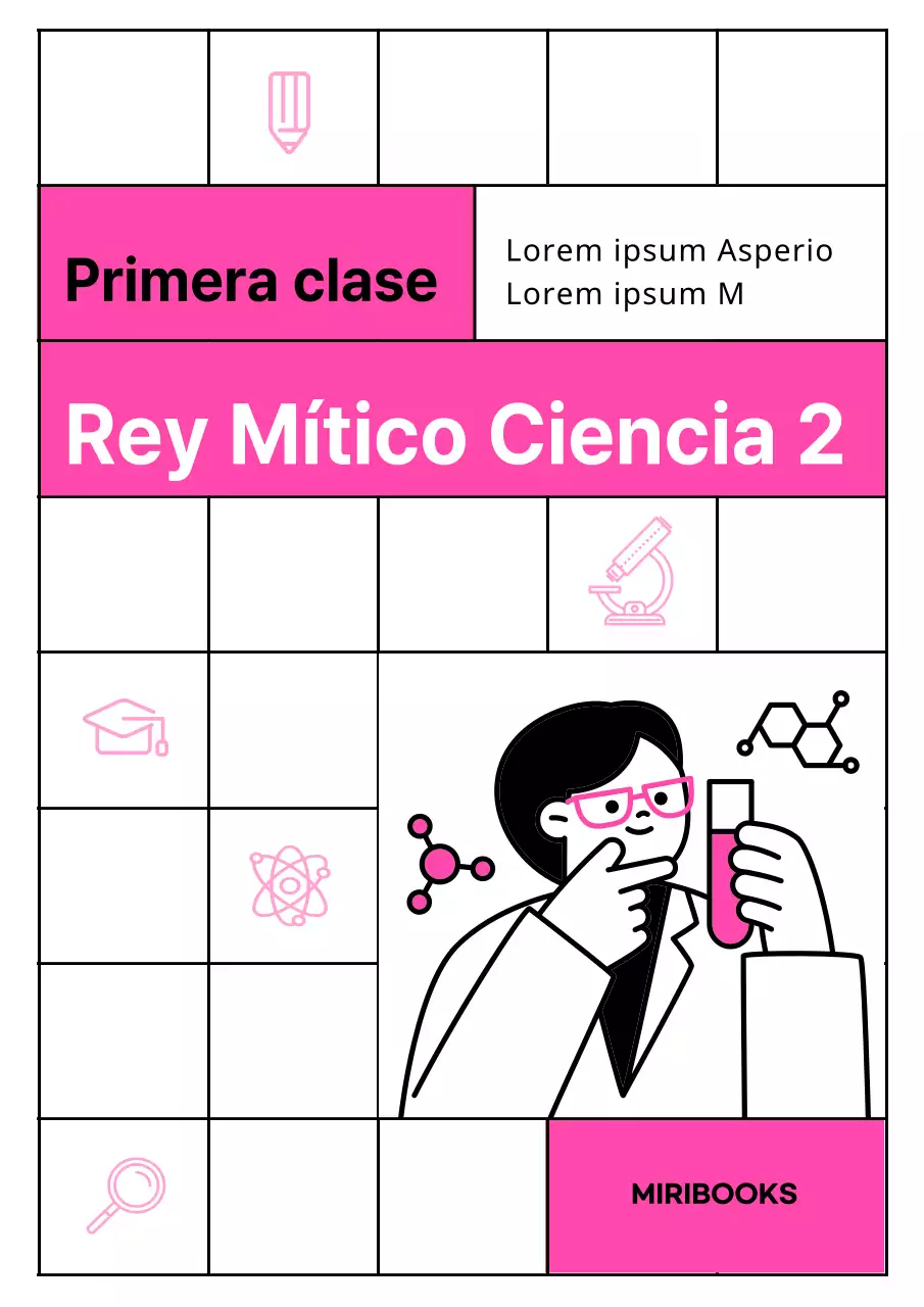 Un bonito cuaderno escolar en rosa y blanco