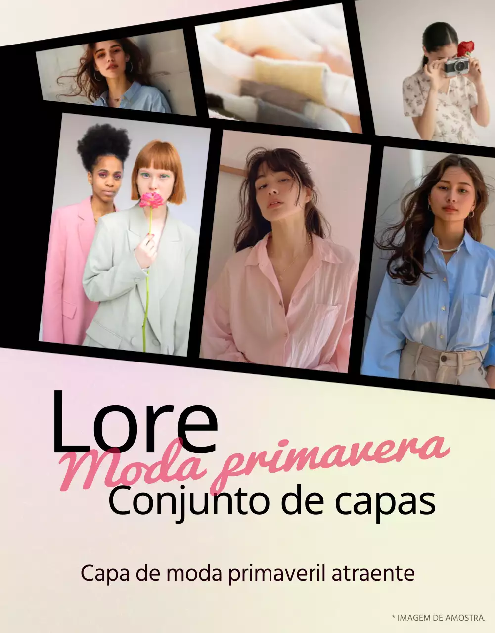 Promover uma capa moderna e fashionista em cor-de-rosa