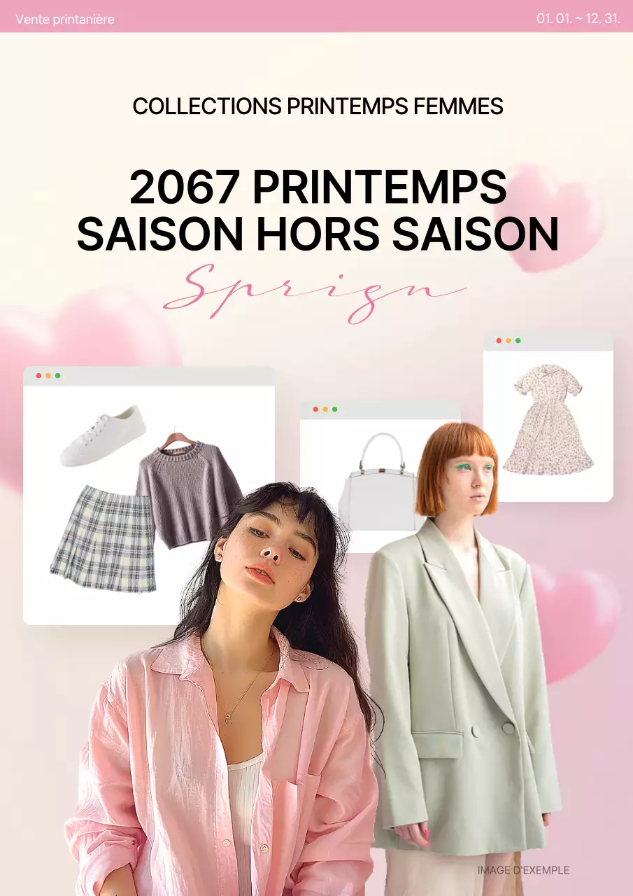 Faites la promotion de votre événement de mode printanier en rose