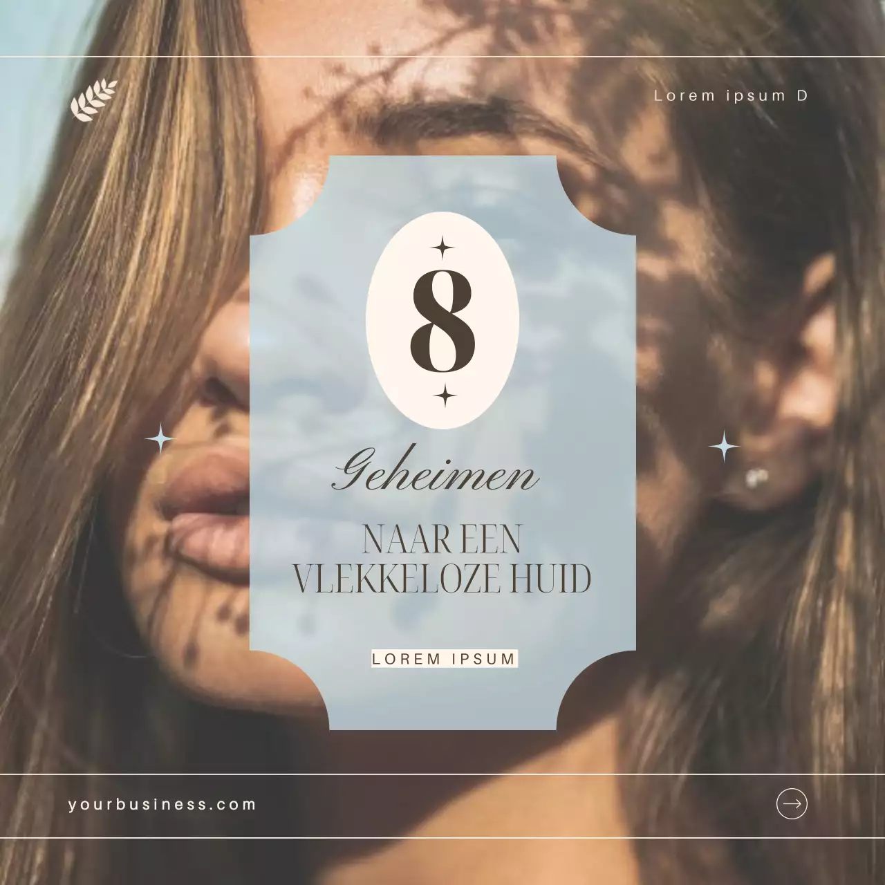 Hemelsblauwe en bruine elegante tips voor huidverzorging