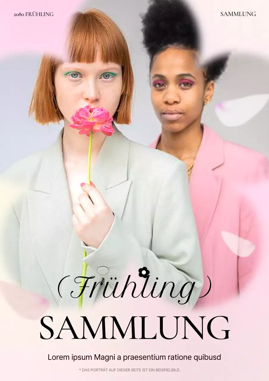 Werben Sie für Ihr Frühlingsmode-Event in Pink