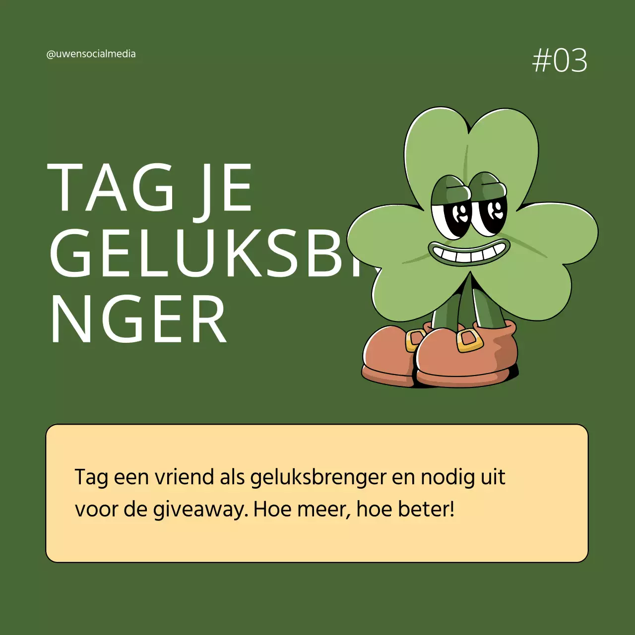 Groen en geel Retro St. Patrick's Day Giveaway Advertentie