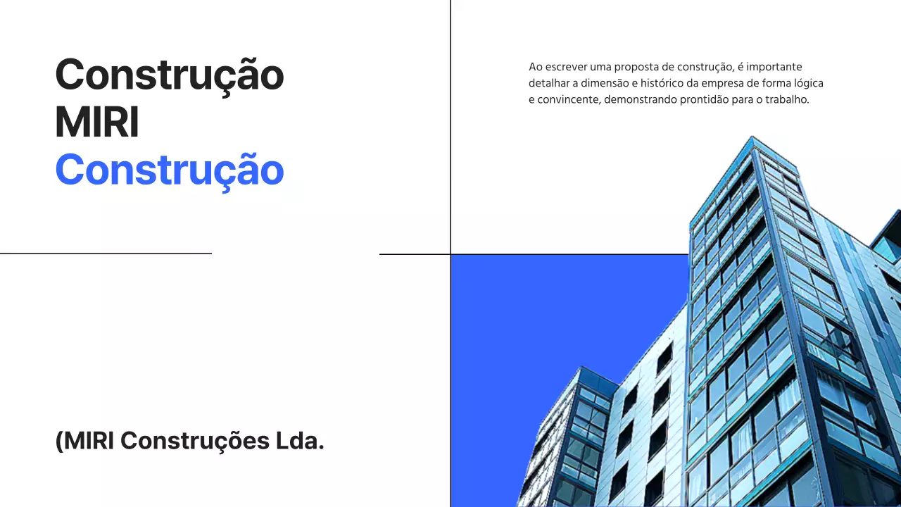 Um relatório simples, azul, básico de faturação da construção