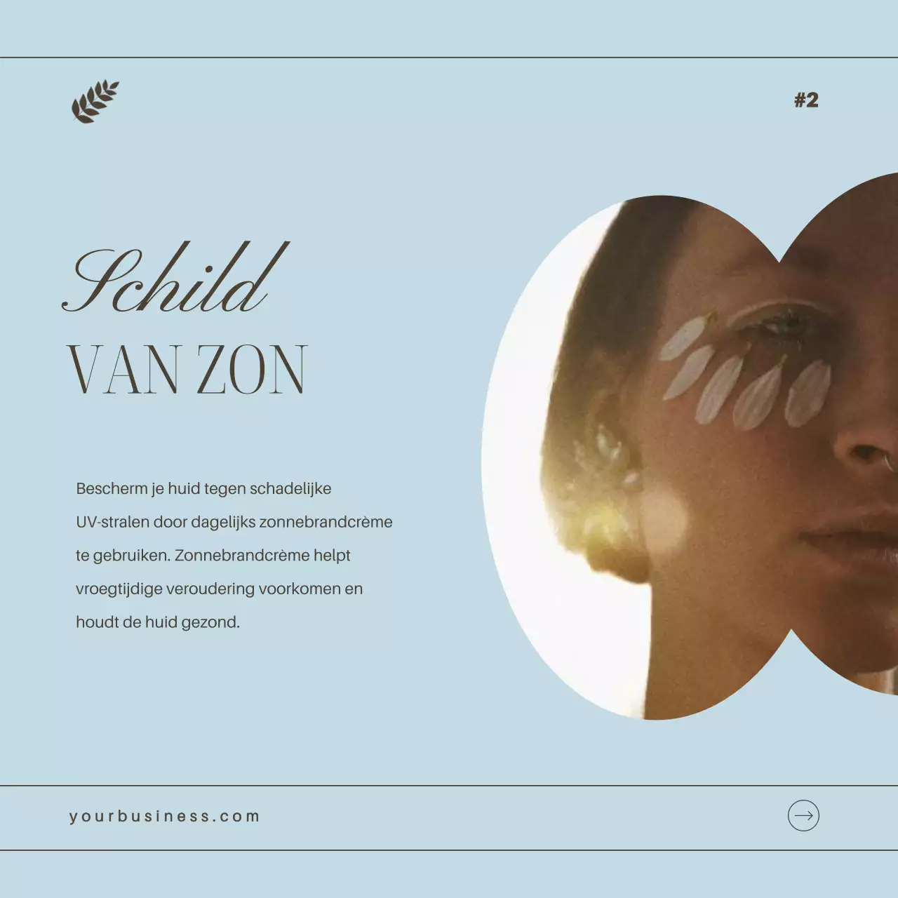 Hemelsblauwe en bruine elegante tips voor huidverzorging