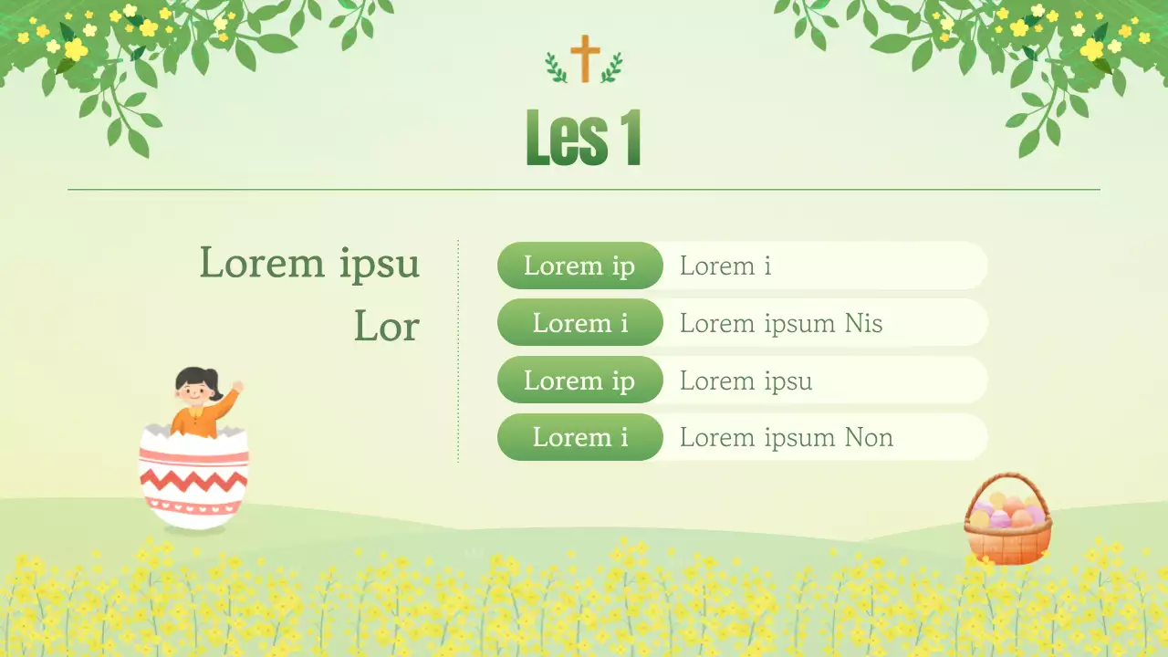 Een gids voor natuurlijke kerkelijke paasdiensten in chartreuse en geel